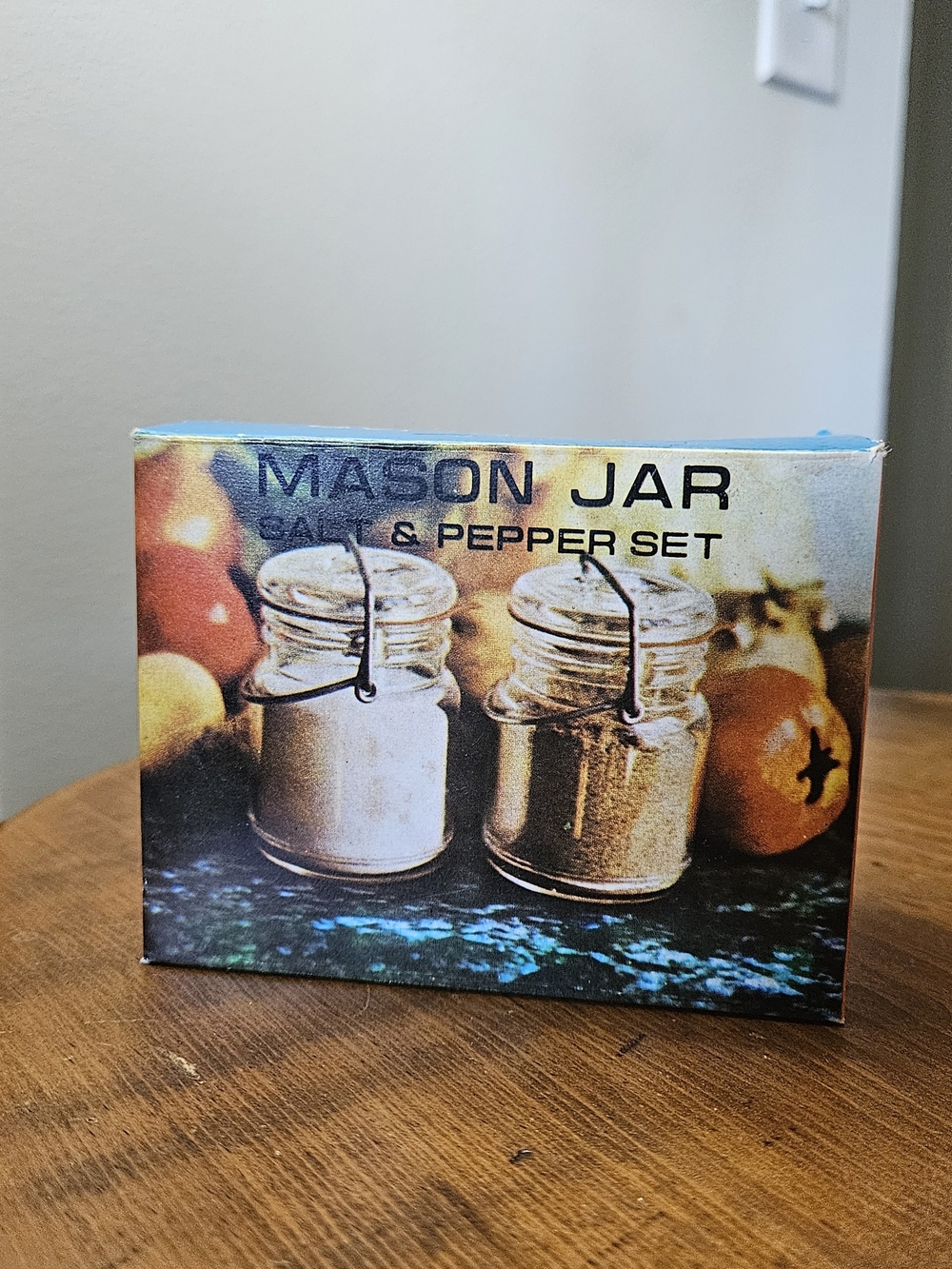 Mason Blue Salt & Pepper Set •Vintage• Made In Hong Kong Circa 1960s